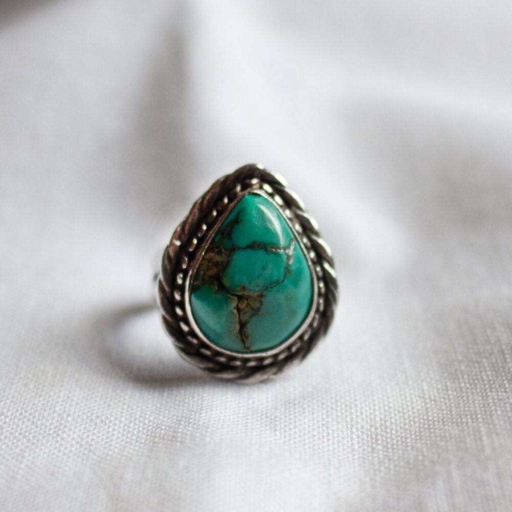 Sterling silver and turquoise ring